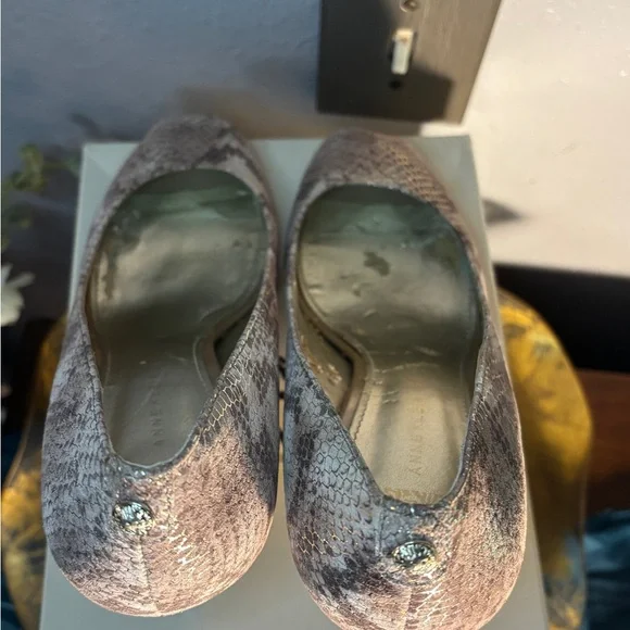 Anne Klein Snake Print Peep Toe Heels - Tan - Picture 8 of 8
